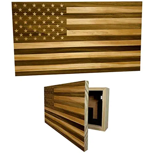 American Flag Carving gun safe